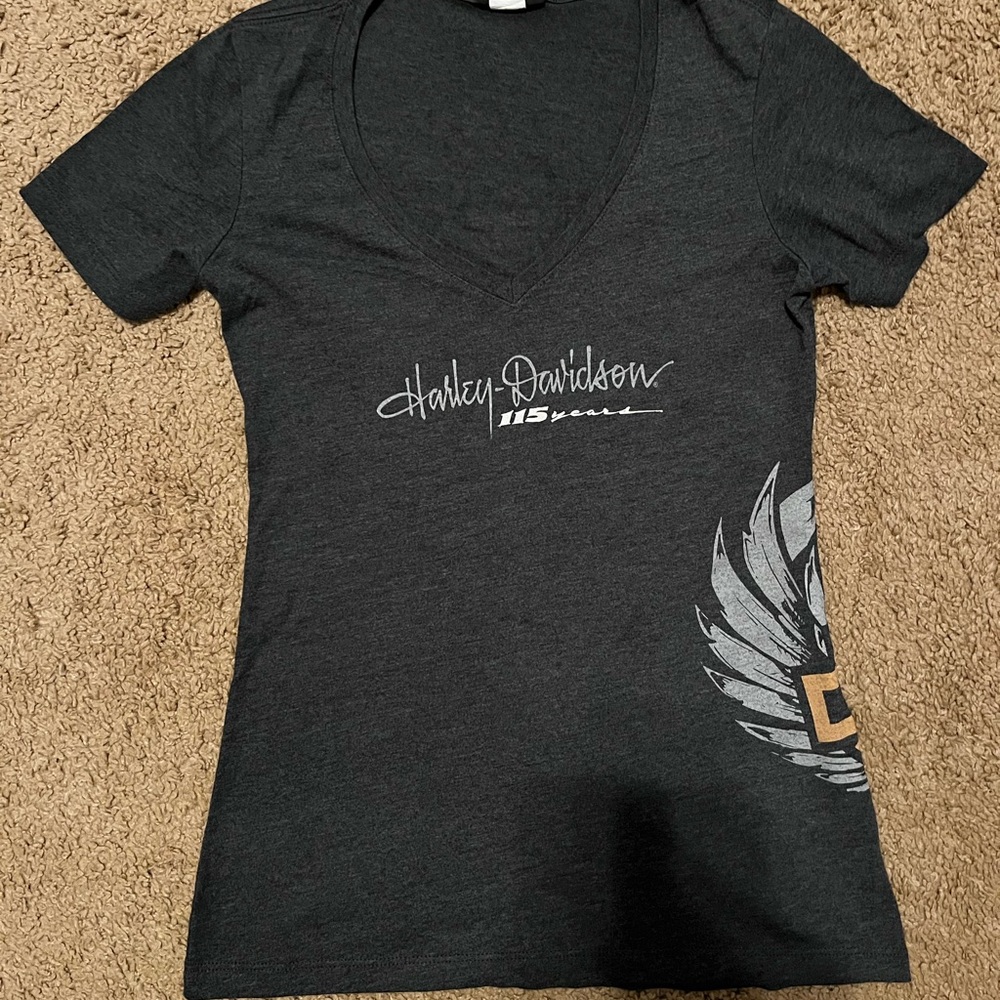 Womens 115th Anniversary Harley Davidson T-shirt Small